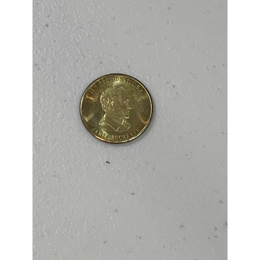Vintage James Buchanan 15th President Pure Brass Commemorative Coin